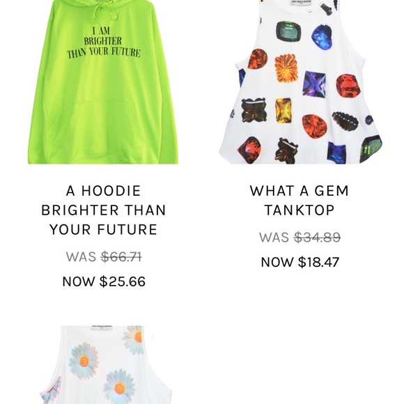 NWOT High Heels Suicide Garçons Miserables What A Gem Graphic swing Tank S - Picture 7 of 10